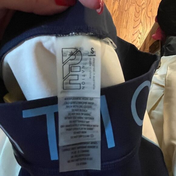 PE Nation Logo Waist Over Foot Leggings sz S - Picture 7 of 11
